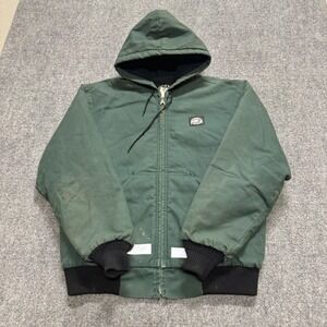 VTG Polar King Carhartt Workwear Jacket Men's M Green Faded Full-zip Hooded